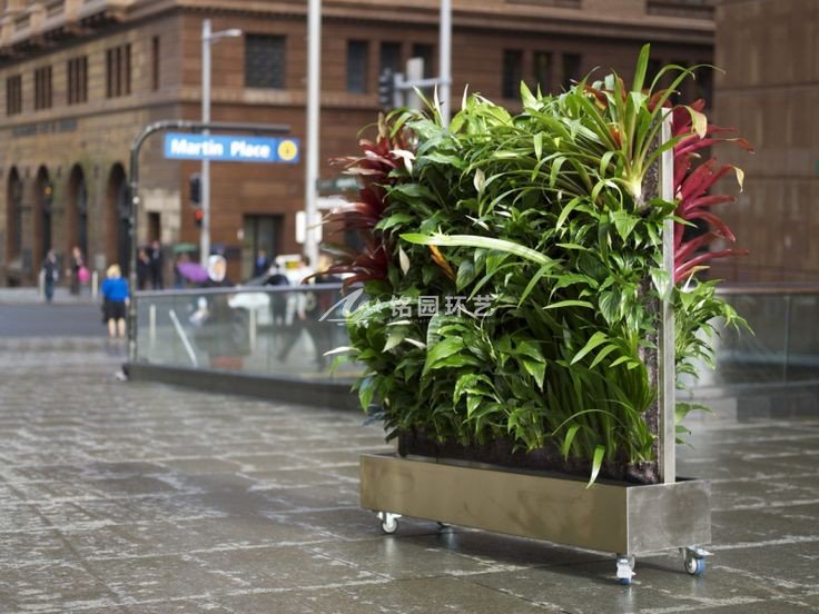 广场植物墙_可移动式户外垂直绿化墙