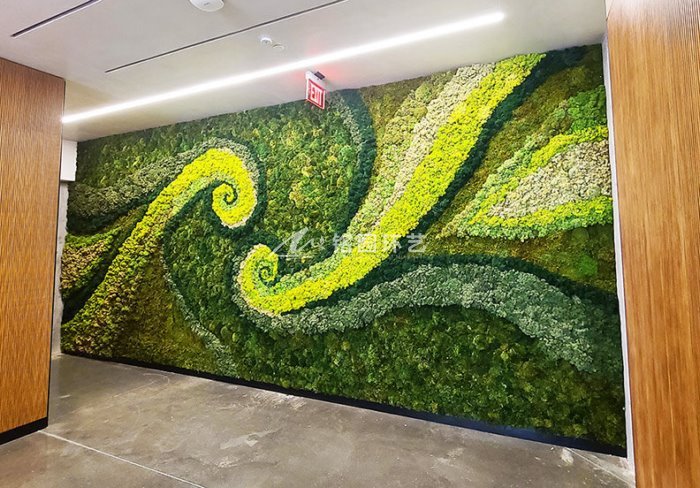 8月3日植物墙效果图案例，办公室、建筑外墙垂直绿化景观