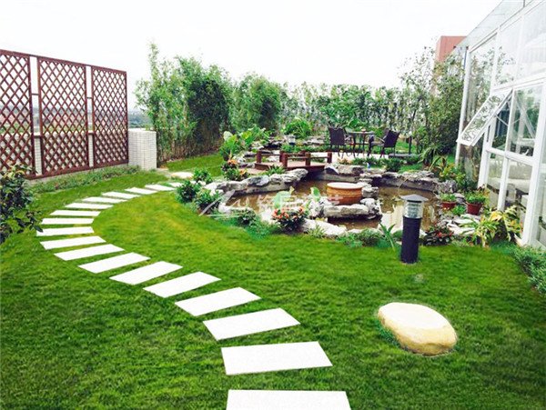 露台花园设计，高新区别墅中式花园园林景观